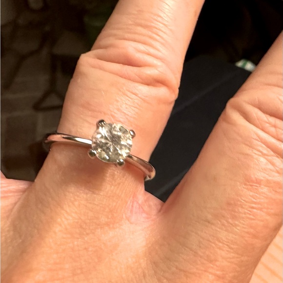 COPY - Set of 2 simulated sapphire/diamond rings with one solitaire cz ring. - Picture 6 of 7